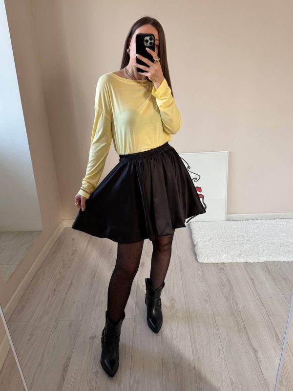 Satin Short Skirt Elegant Versatile Shiny Pleated Bubble Hem Skirt INS Style - Image 7