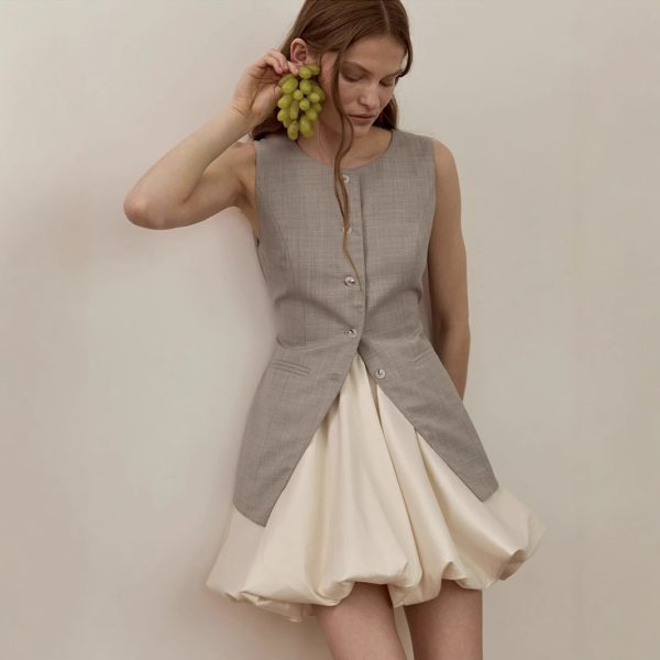 Satin Short Skirt Elegant Versatile Shiny Pleated Bubble Hem Skirt INS Style - Image 2